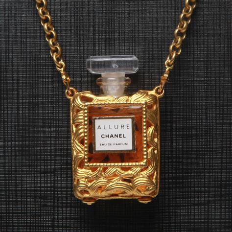 chanel perfume bottle necklace sale